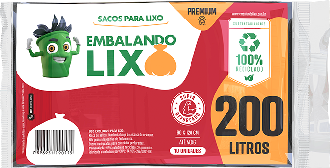 imagem de SACO LIXO POTENZZA 200LTS 10UN