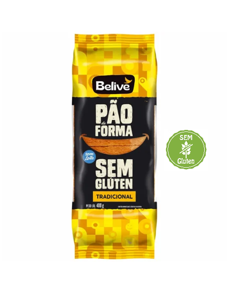 imagem de PAO DE FORMA BELIVE TRADI S/GLUTEN 400G