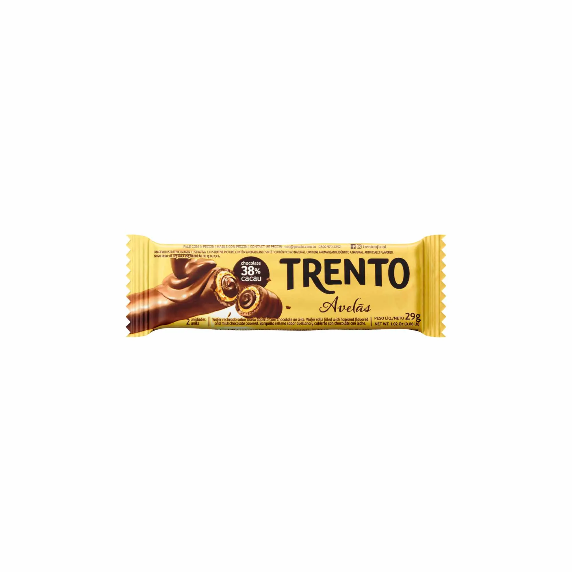 imagem de CHOC TRENTO CHOCOLATE AVELAS 29G