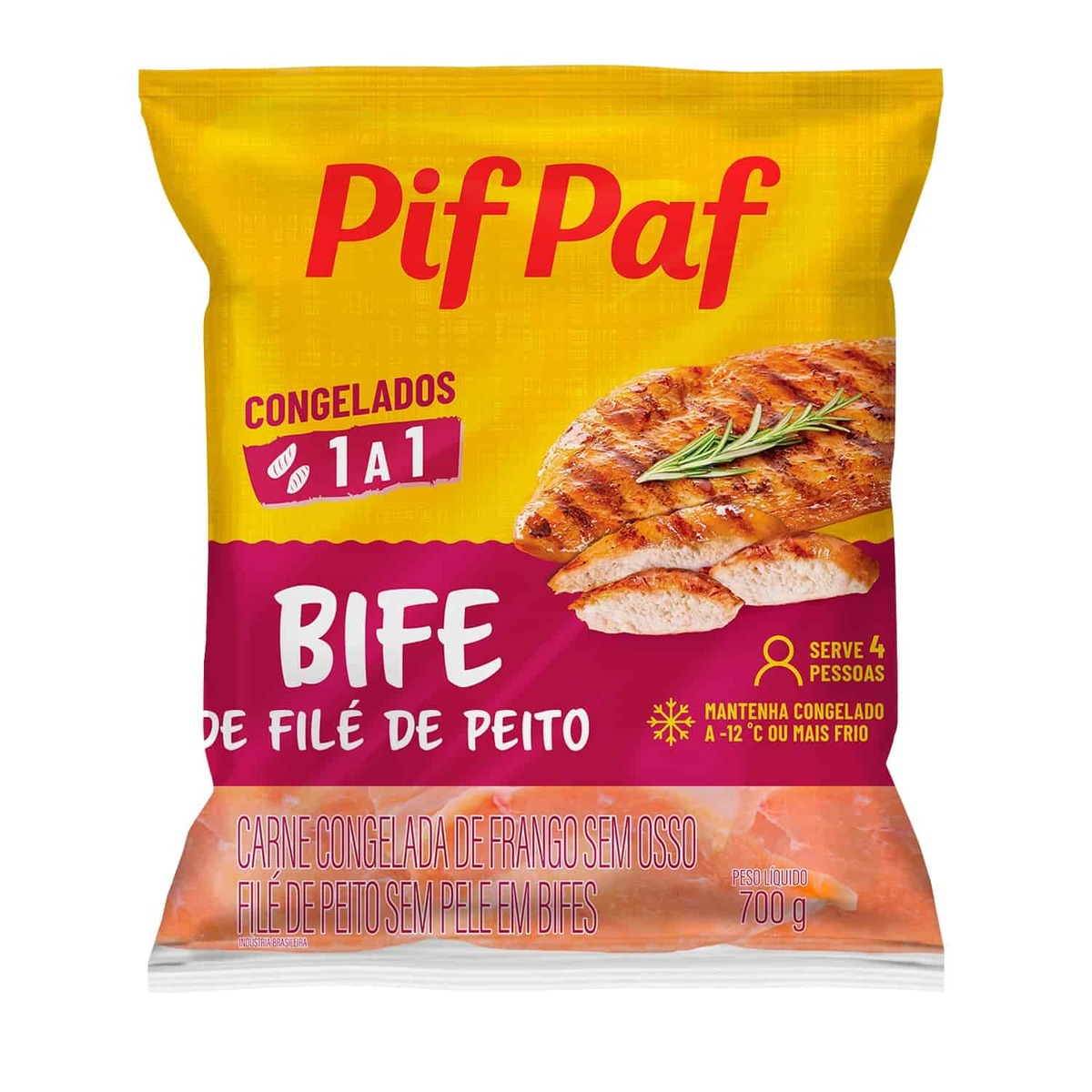 imagem de FILEZINHO PEITO PIF PAF  EM BIFES 700G