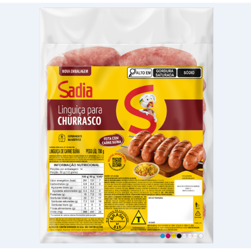 imagem de LINGUICA SUINA SADIA 700G