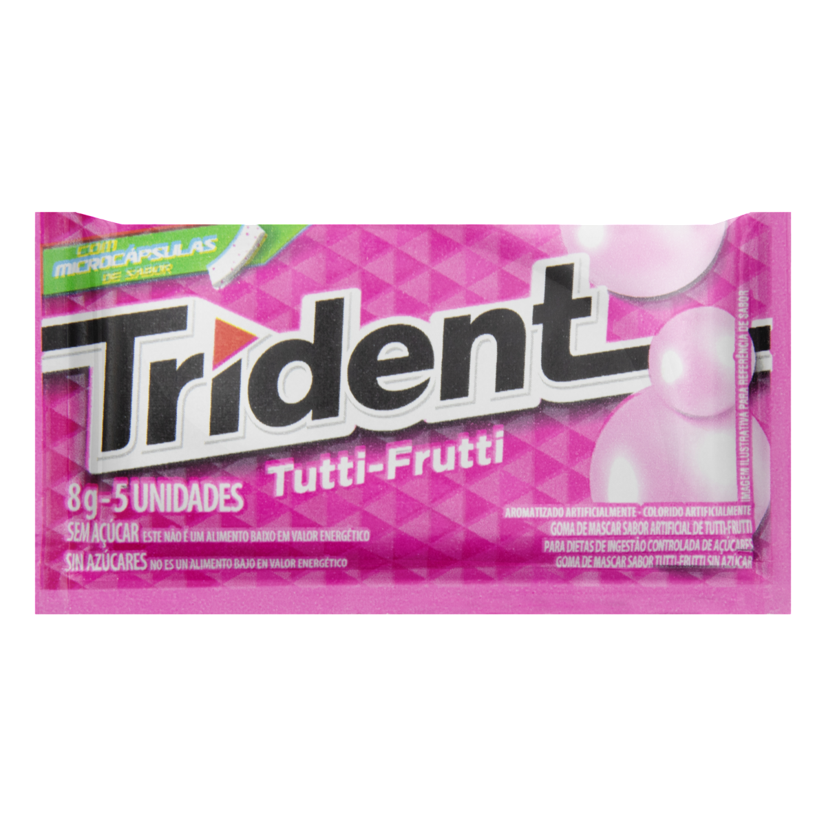 imagem de CHICLETE TRIDENT TUTTI-FRUTTI 8G