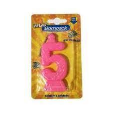 imagem de VELA ANIV BOMPACK N5 ROSA