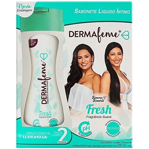 imagem de SAB LIQU  INTI KIT DERMAFEME 2 UN 200 ML FRESH