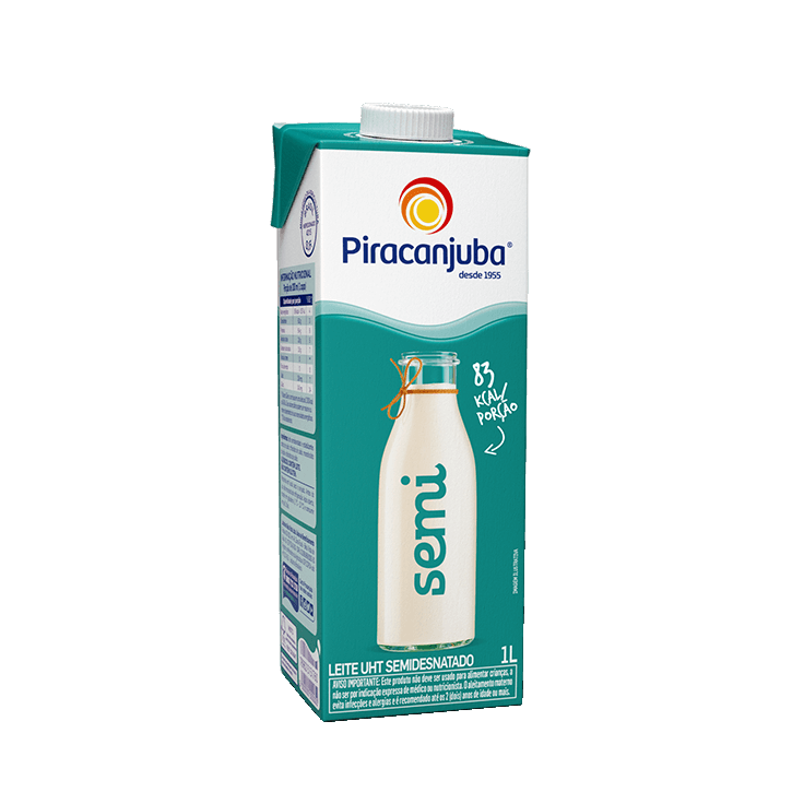 imagem de LEITE UHT SEMIDESNATADO PIRACANJUBA 1L