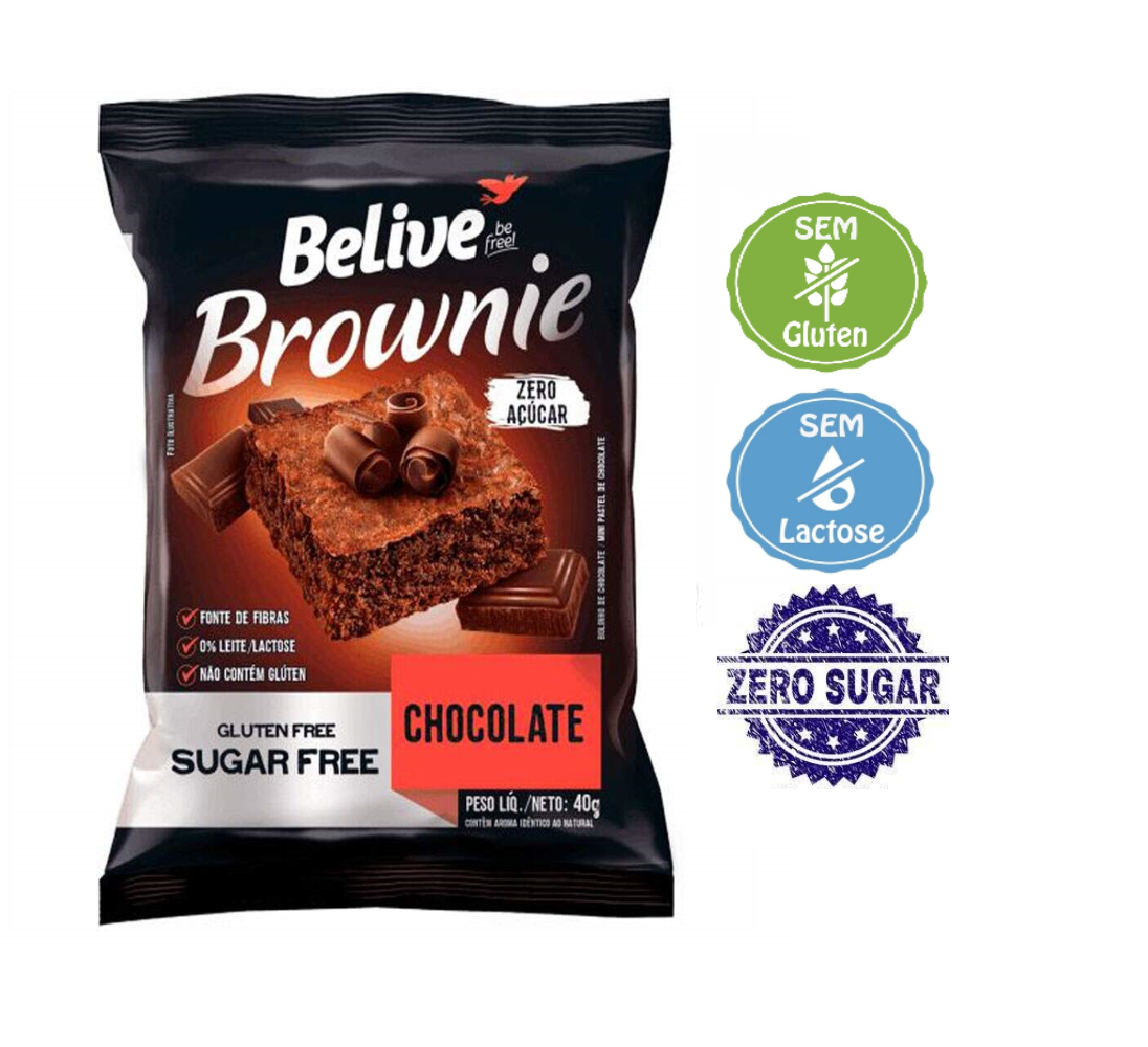 imagem de BOLINHO ZERO BROWNIE CHOC BELIVE 40G