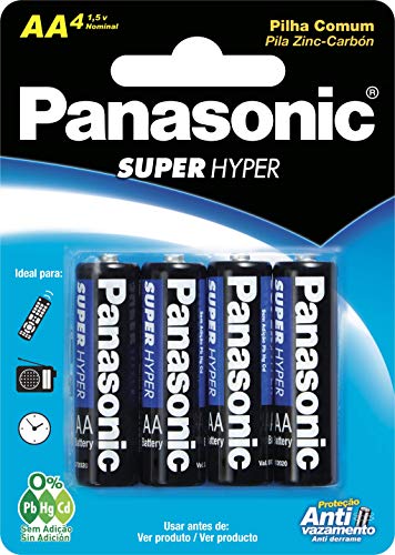 Panasonic Pilha Super Hyper AA 4 Unidades Panasonic Maravilhas do Lar -  Pilha Super Hyper AA 4 Unidades Panasonic - Panasonic
