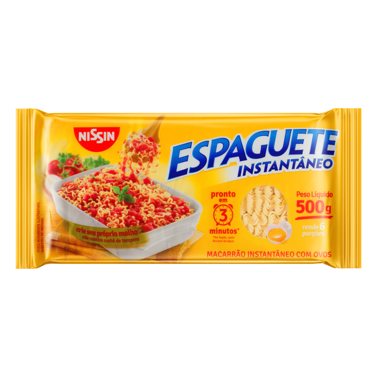 imagem de MAC INST NISSIN 500G ESPAGUETE 3 MIN.