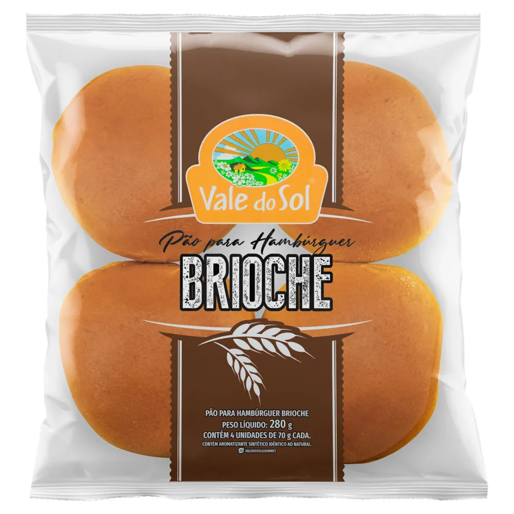 imagem de PAO HAMBURGUER BRIOCHE VALE DO SOL 280G