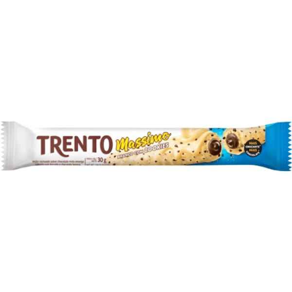 imagem de CHOC TRENTO MASSIMO 25G BRANCO COOKIES