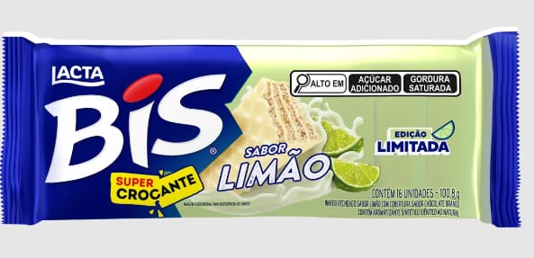 imagem de CHOC BIS WAFER LACTA LIMAO 100,8G