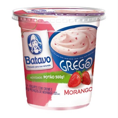 imagem de IOGURT BATAVO GREGO 450G MORANGO