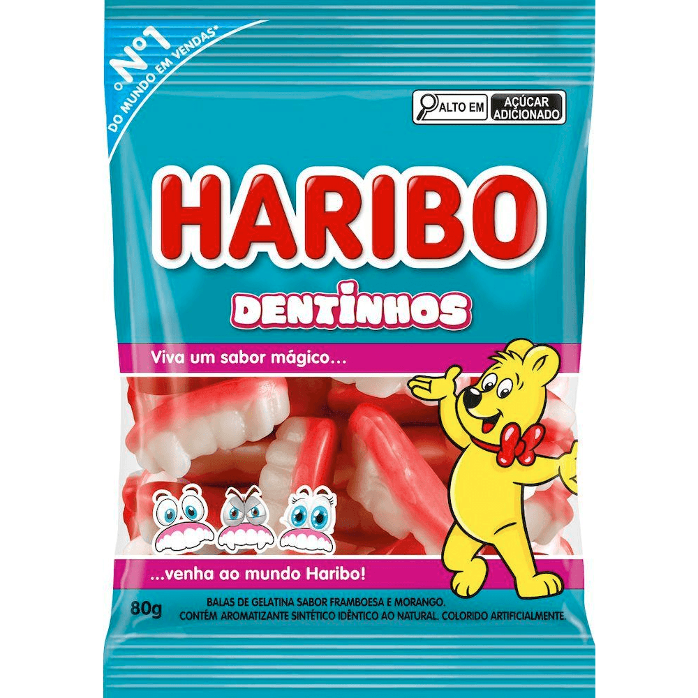 imagem de BALA HARIBO GELATINAS DENTINHO 80G