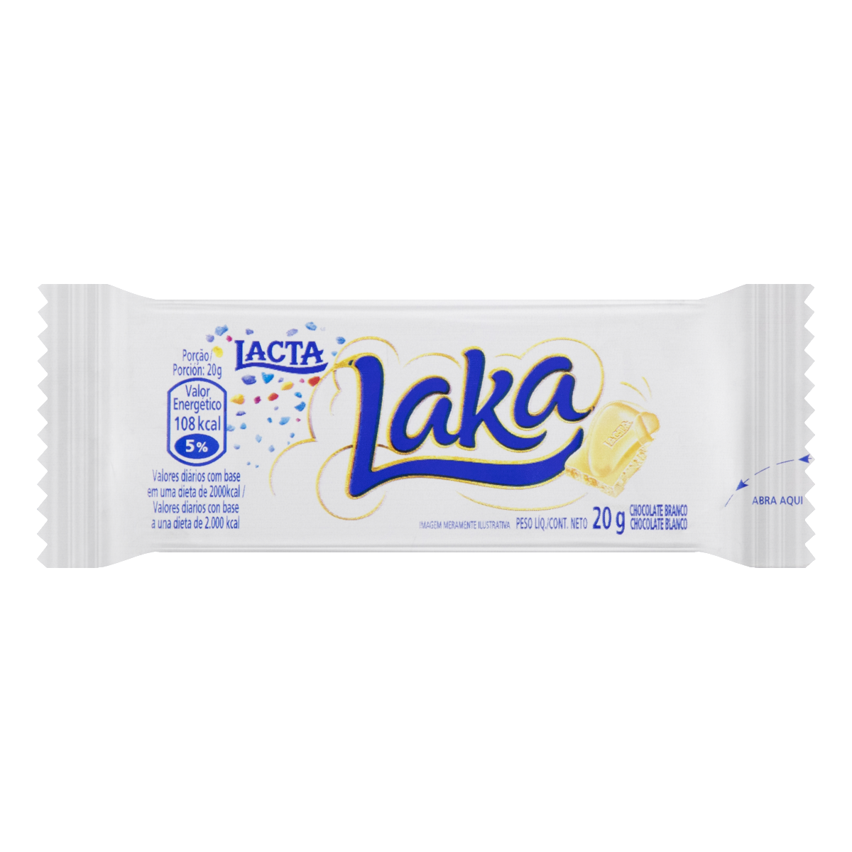 imagem de CHOC LACTA LAKA BRANCO 20G