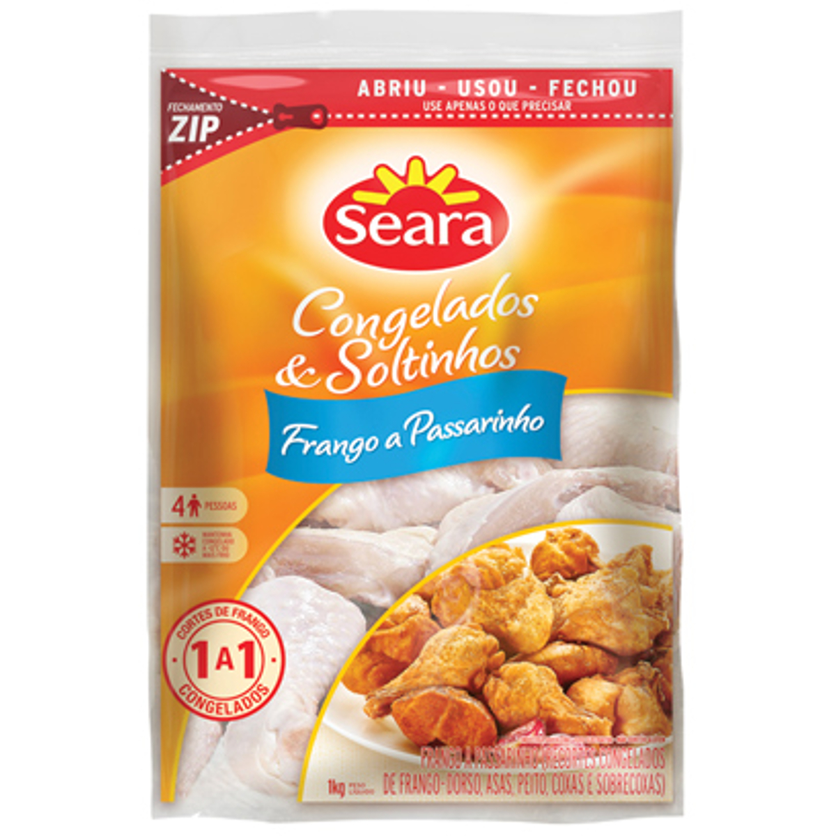 Celeiro Supermercado  Frango Passarinho Temperado Super Frango 800gr