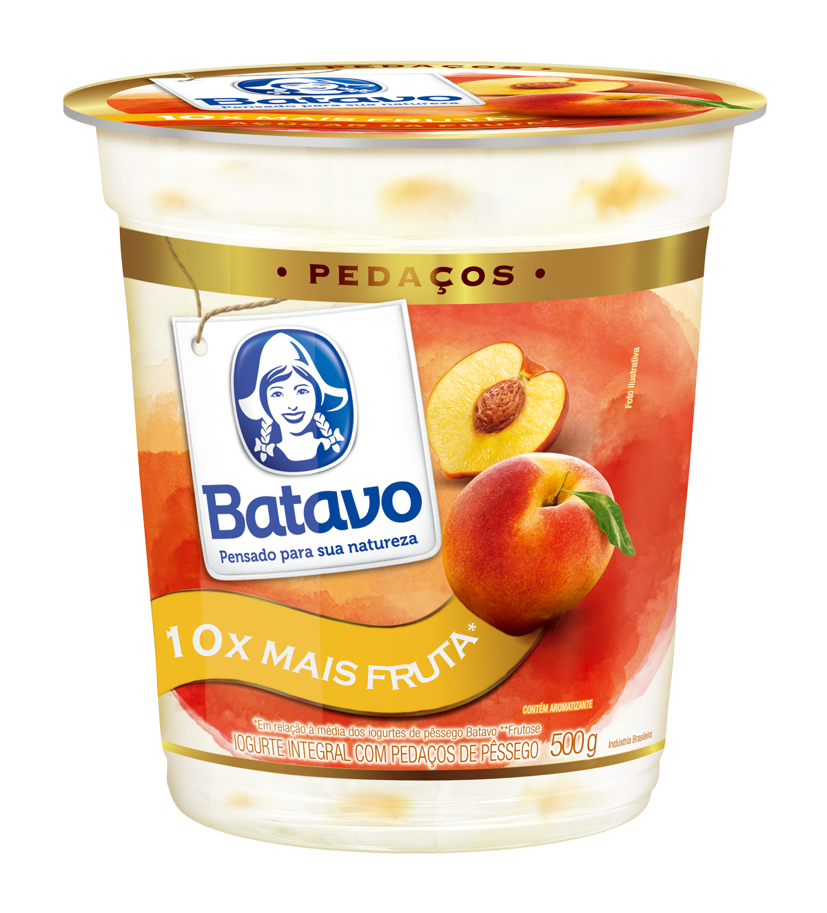 imagem de IOGURT BATAVO INT C/PEDACO 450G PESSEGO