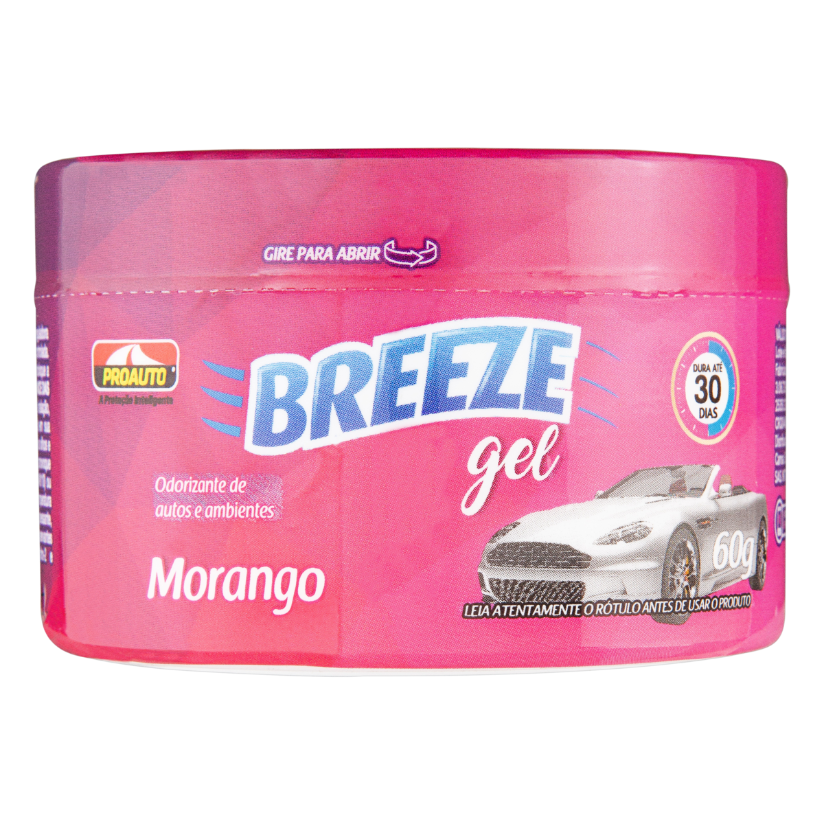 AROMA CARRO .PROAUTO GEL MORANGO 60G, Supermercado Só Laranja