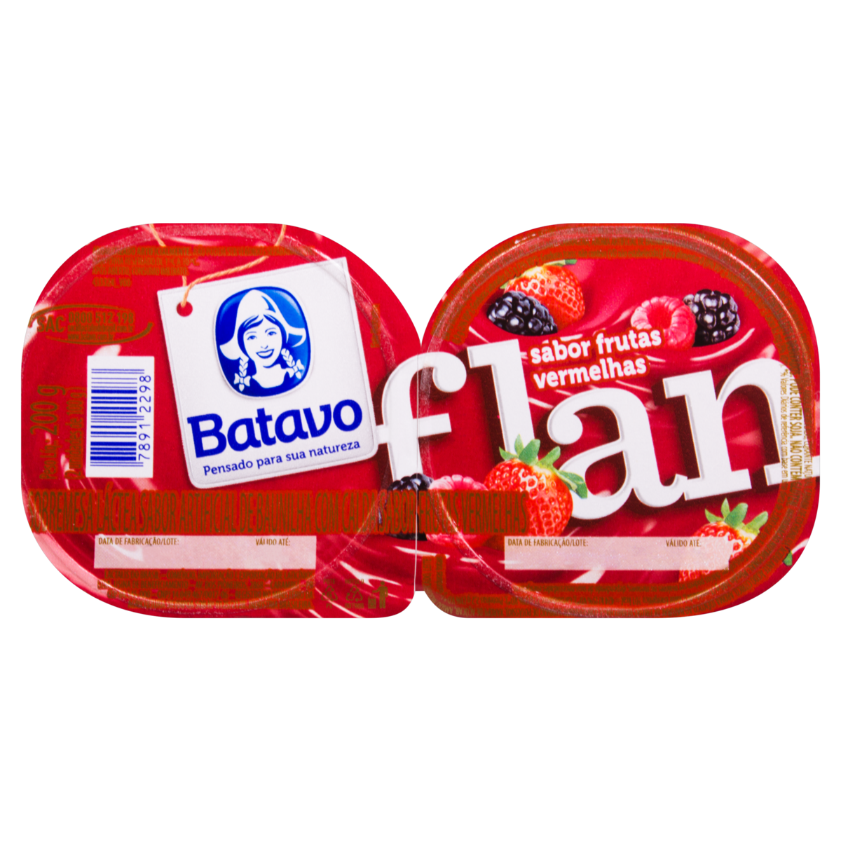 imagem de SOB.LAC. FLAN BATAVO 200G FR.VERM
