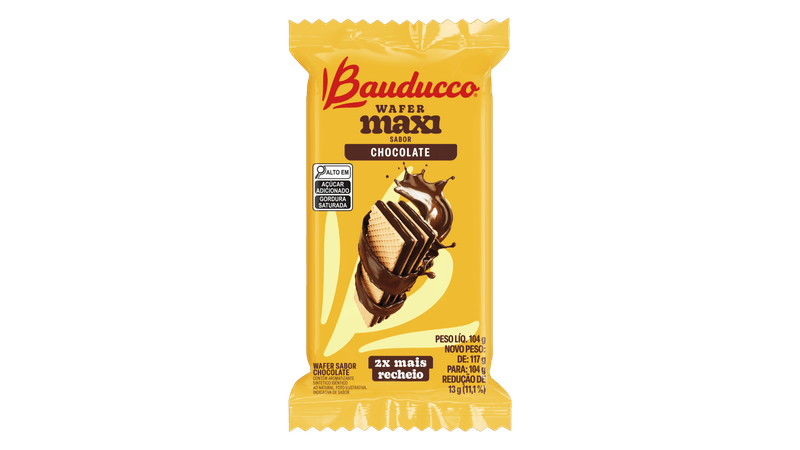 imagem de BISC BAUDUCO WAFER MAXI CHOCO  CREAM 104G