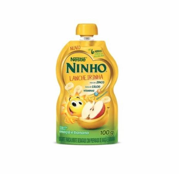 imagem de IOGURT NESTLE NINHO LANCHEIRINHA MACA E BANANA 100G