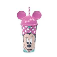 imagem de COPO CANUDO 500ML C ORELHA MINNIE 12974