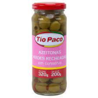 imagem de AZEITONAS TIO PACO VERDES RECHEADAS VD 200G