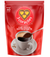 imagem de CAFE  SOLUVEL 3 CORACOES PO EXTRAFORTE REFIL  40G